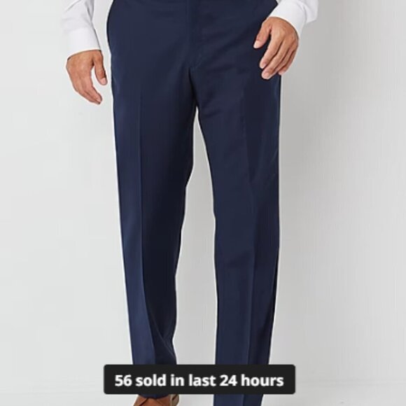 NWT Stafford Stretch Pinstripe Travel Pants big & tall 56X32 - Picture 1 of 8